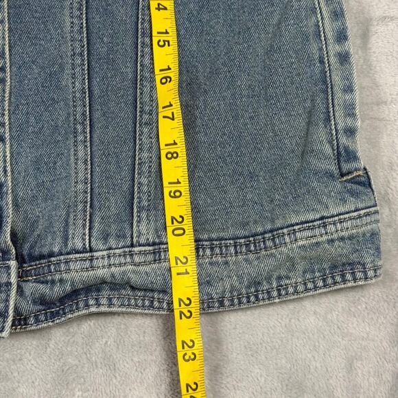 Harley Davidson Motor Clothes Denim Jacket Women's Large Blue Embroidered Patch - Picture 11 of 11